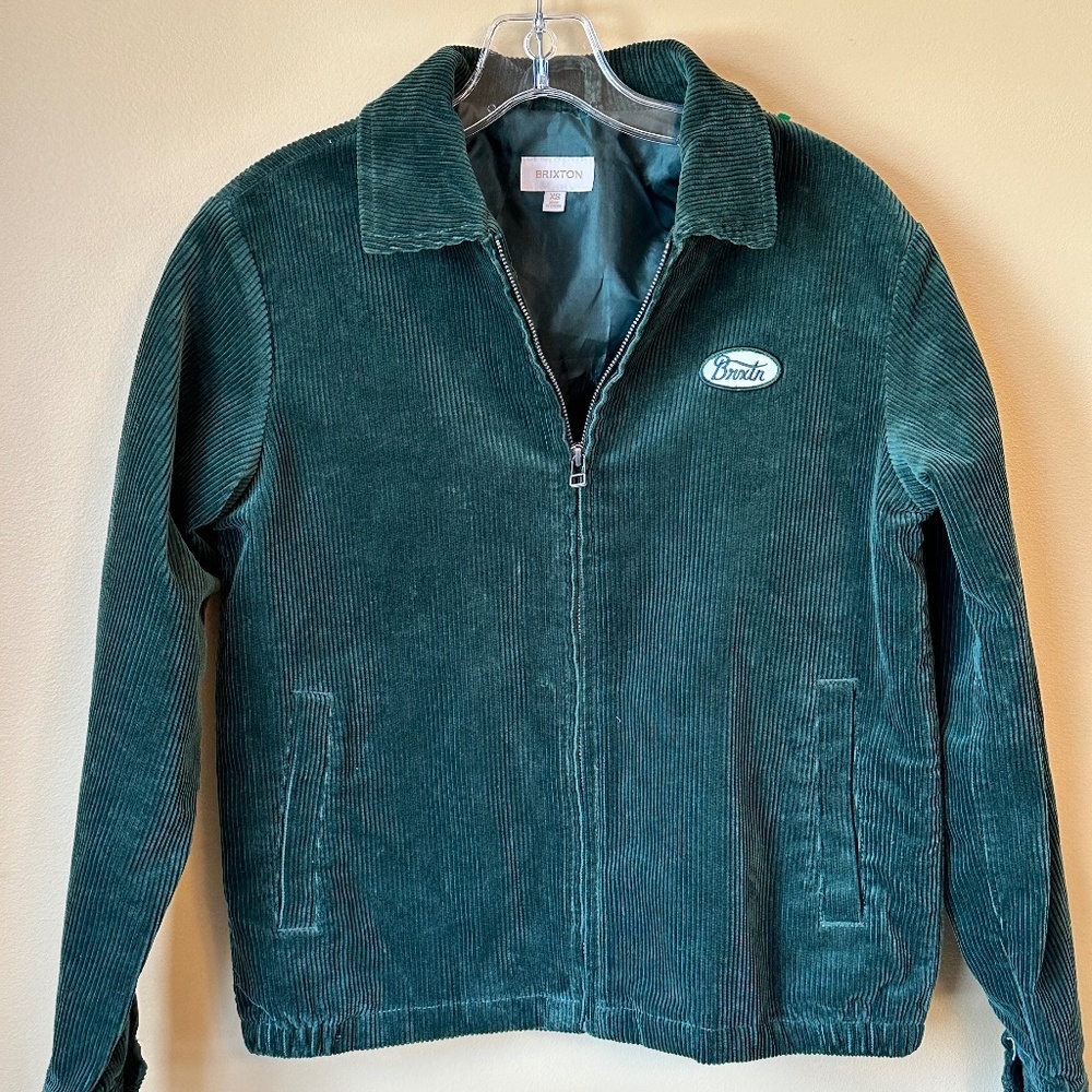 Brixton Emerald Green Utopia Corduroy Jacket Size XS